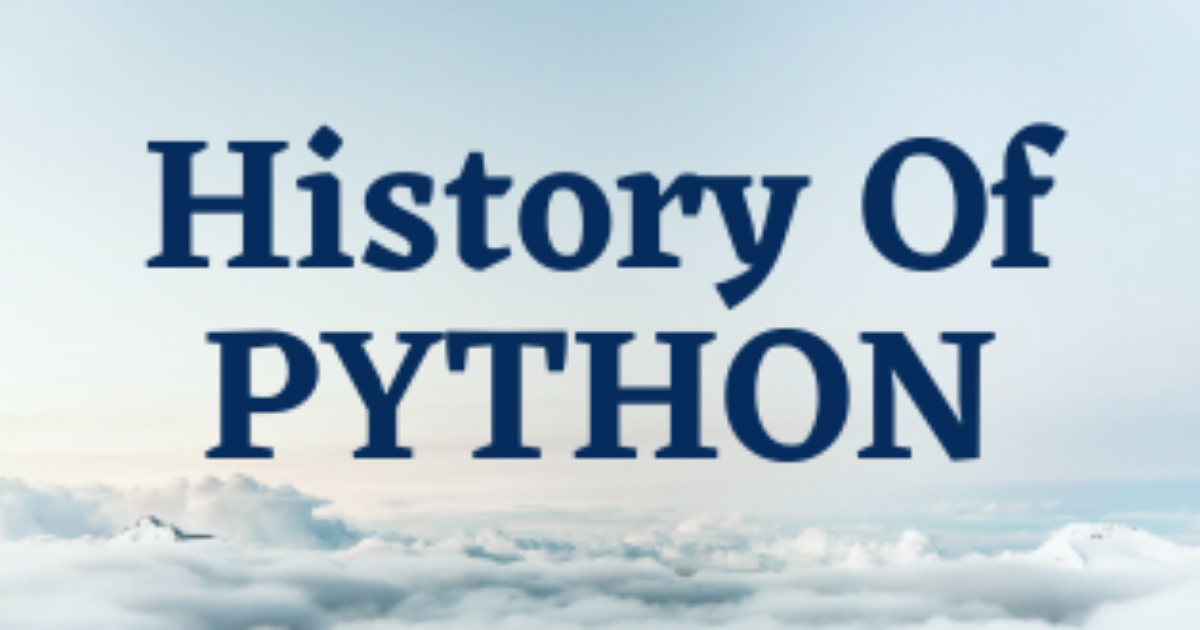 History of Python - Ganpat Patel