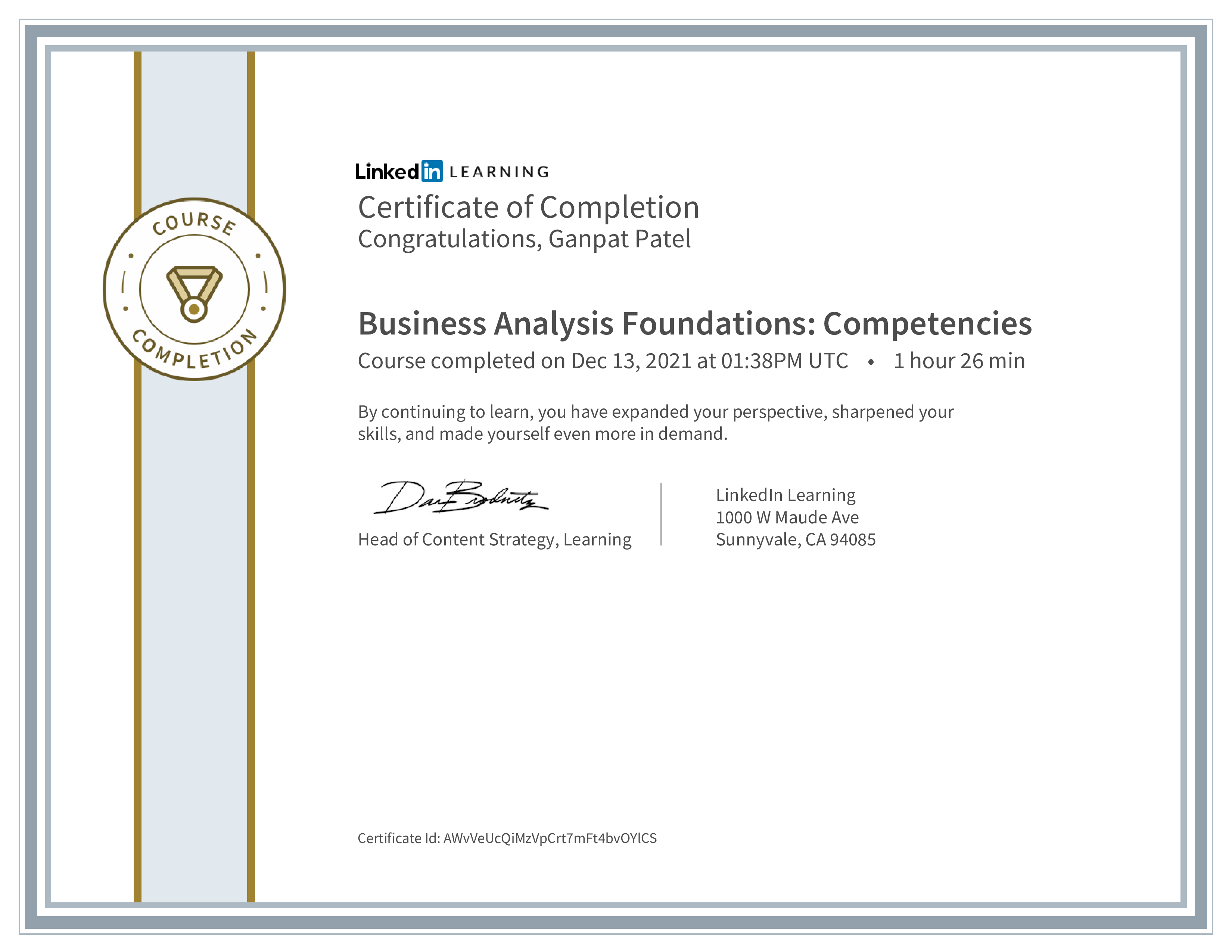 Business Analysis Foundations Competencies